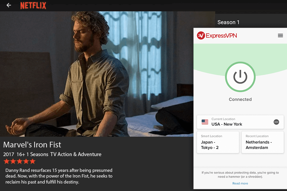 How to watch hot sale netflix with expressvpn